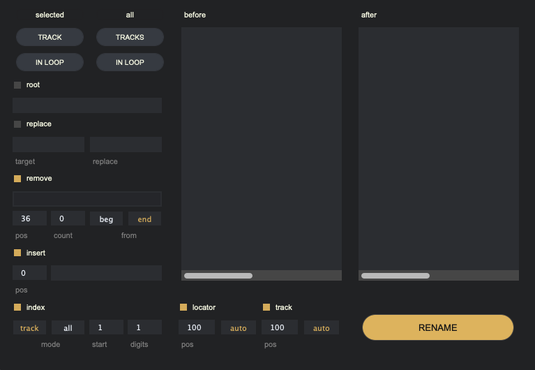Renamer interface thumbnail